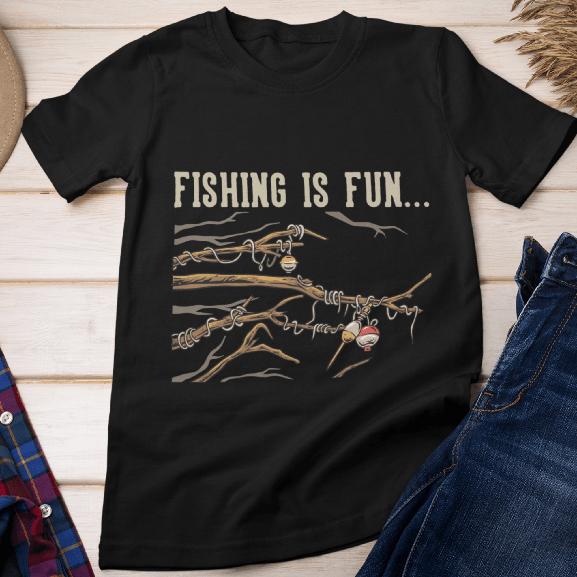 Fishing is fun...Bobbers Stuck In Tree, Again T-Shirt