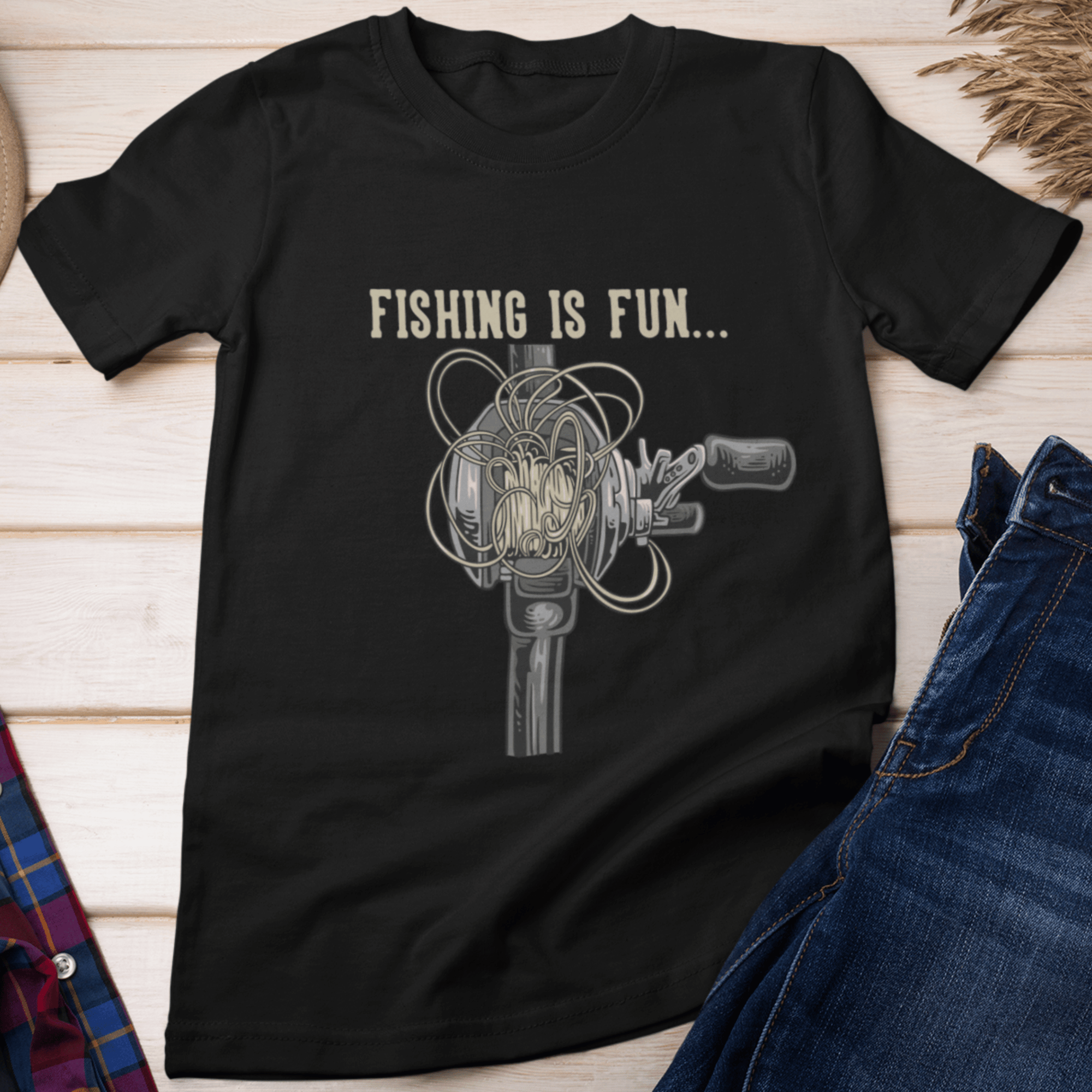 Fishing is fun...Bird's Nest T-Shirt